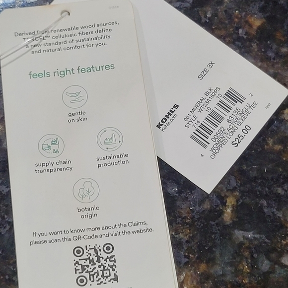 NWT TEK GEAR 3X On-The-Go Gear Long Sleeve Workout Gym Athleisure Top - Picture 7 of 7